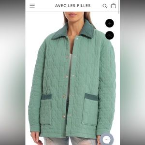 NWOT Avec Les Filles quilted barn jacket XS